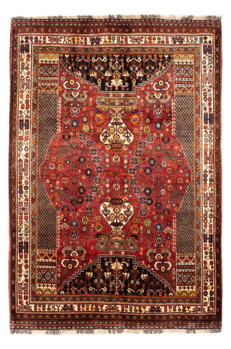 Persisk tæppe - Nomadisk - 243 x 170 cm - mørkerød