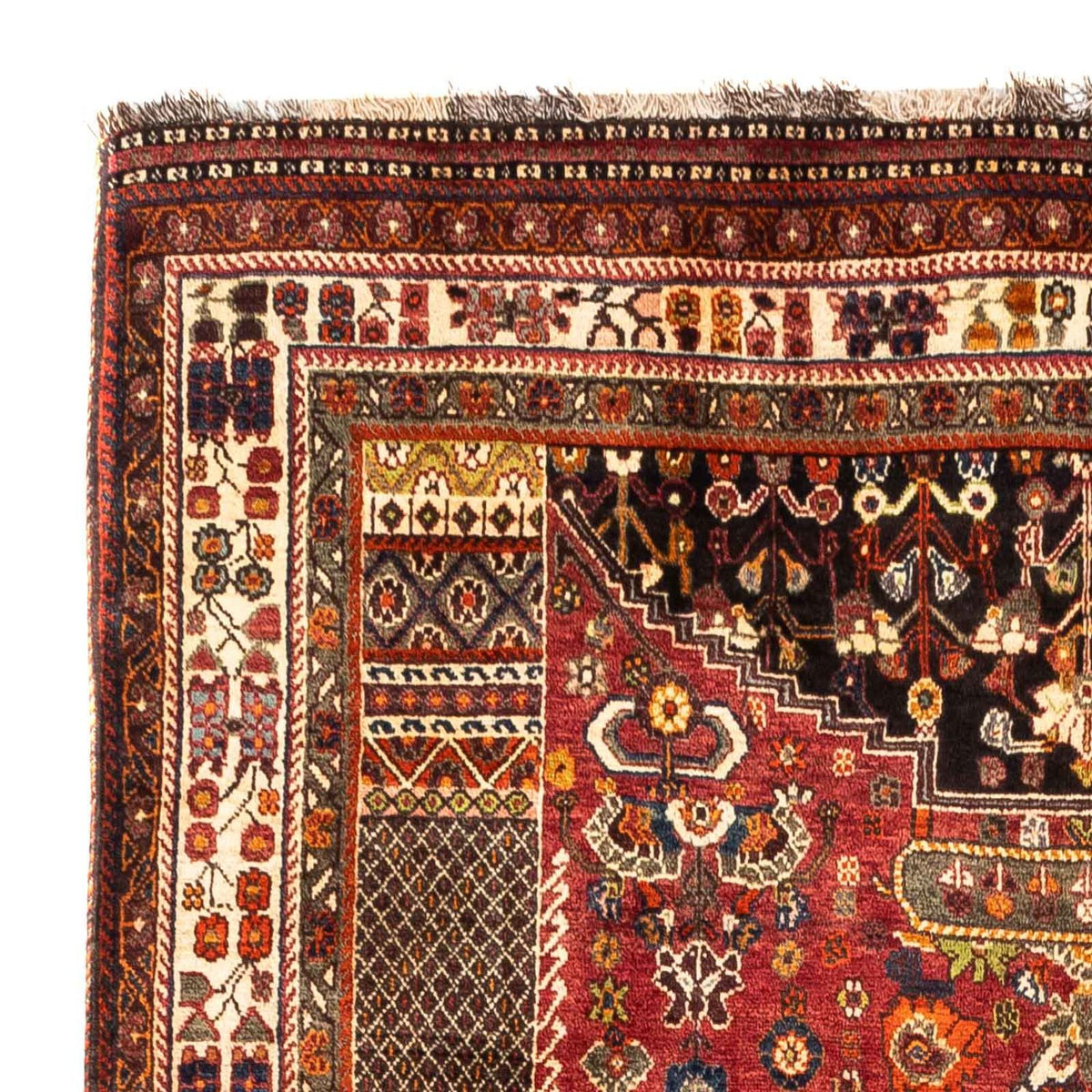 Persisk tæppe - Nomadisk - 243 x 170 cm - mørkerød