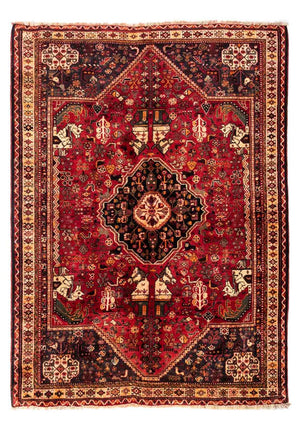 Persisk tæppe - Nomadisk - 237 x 175 cm - mørkerød