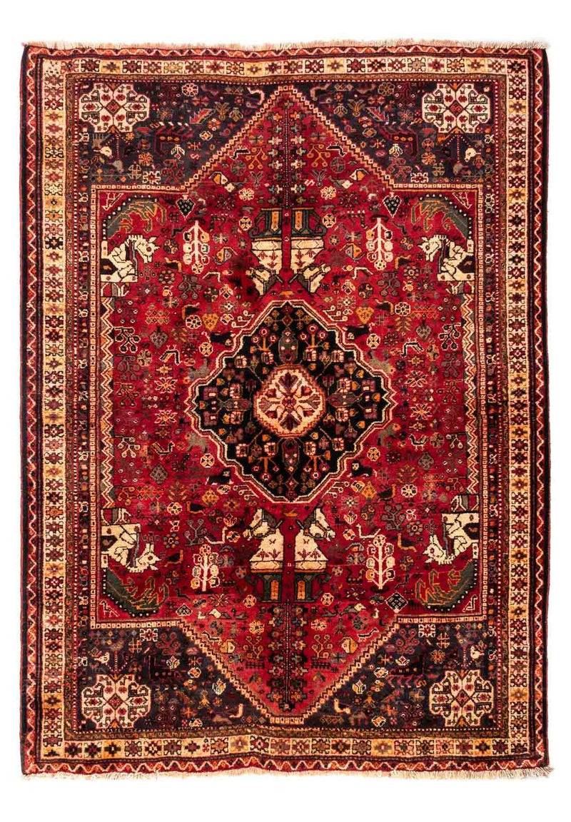 Persisk tæppe - Nomadisk - 237 x 175 cm - mørkerød