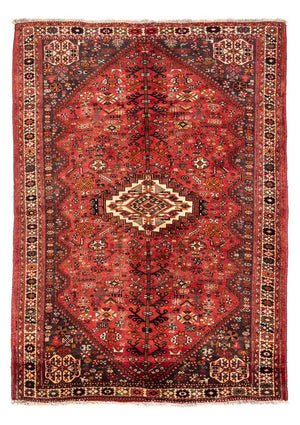 Persisk tæppe - Nomadisk - 243 x 174 cm - mørkerød
