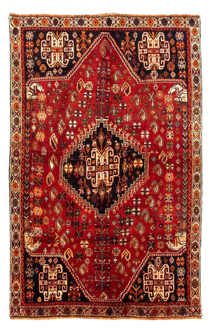 Persisk tæppe - Nomadisk - 247 x 153 cm - mørkerød