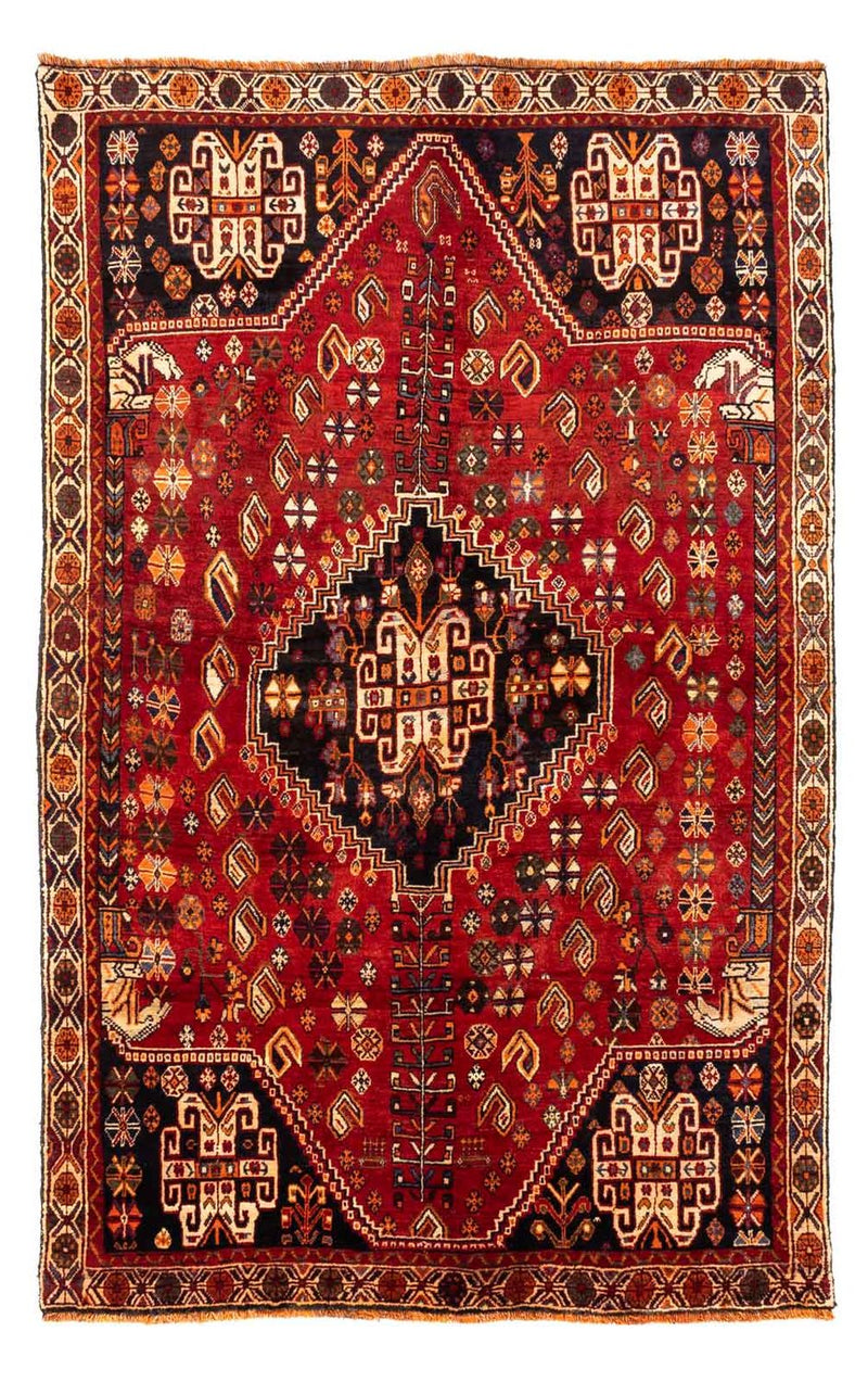 Persisk tæppe - Nomadisk - 247 x 153 cm - mørkerød