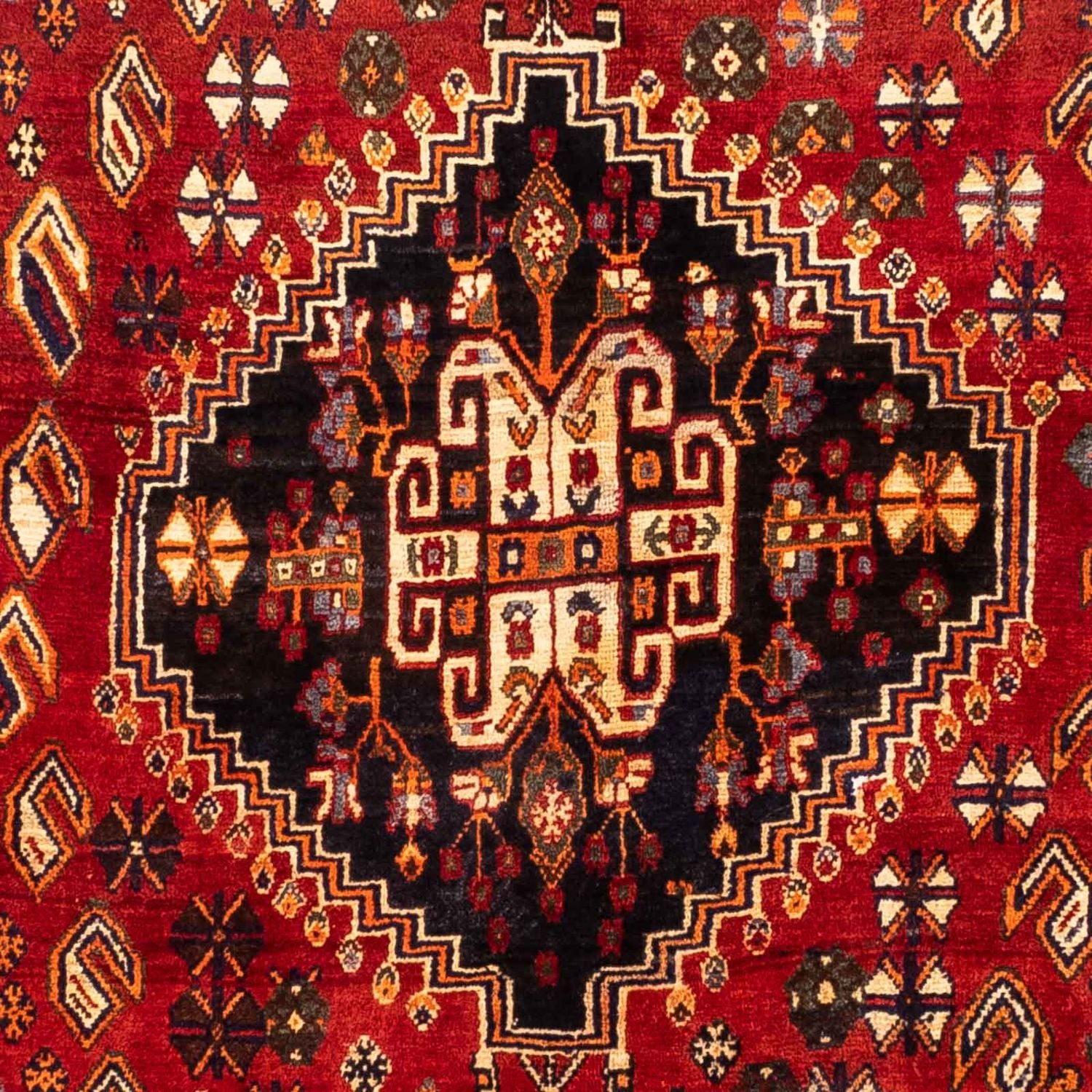 Persisk tæppe - Nomadisk - 247 x 153 cm - mørkerød