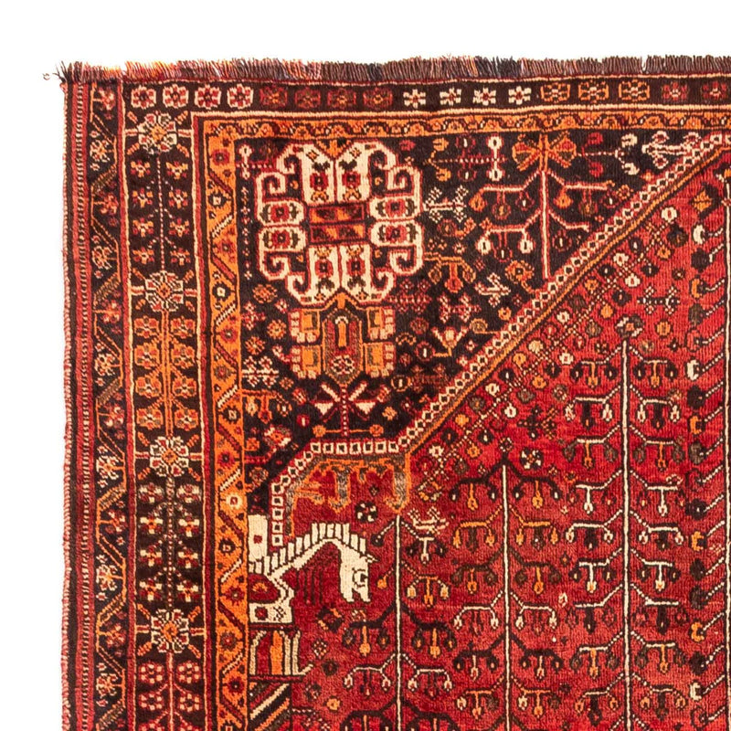 Persisk tæppe - Nomadisk - 240 x 158 cm - mørkerød