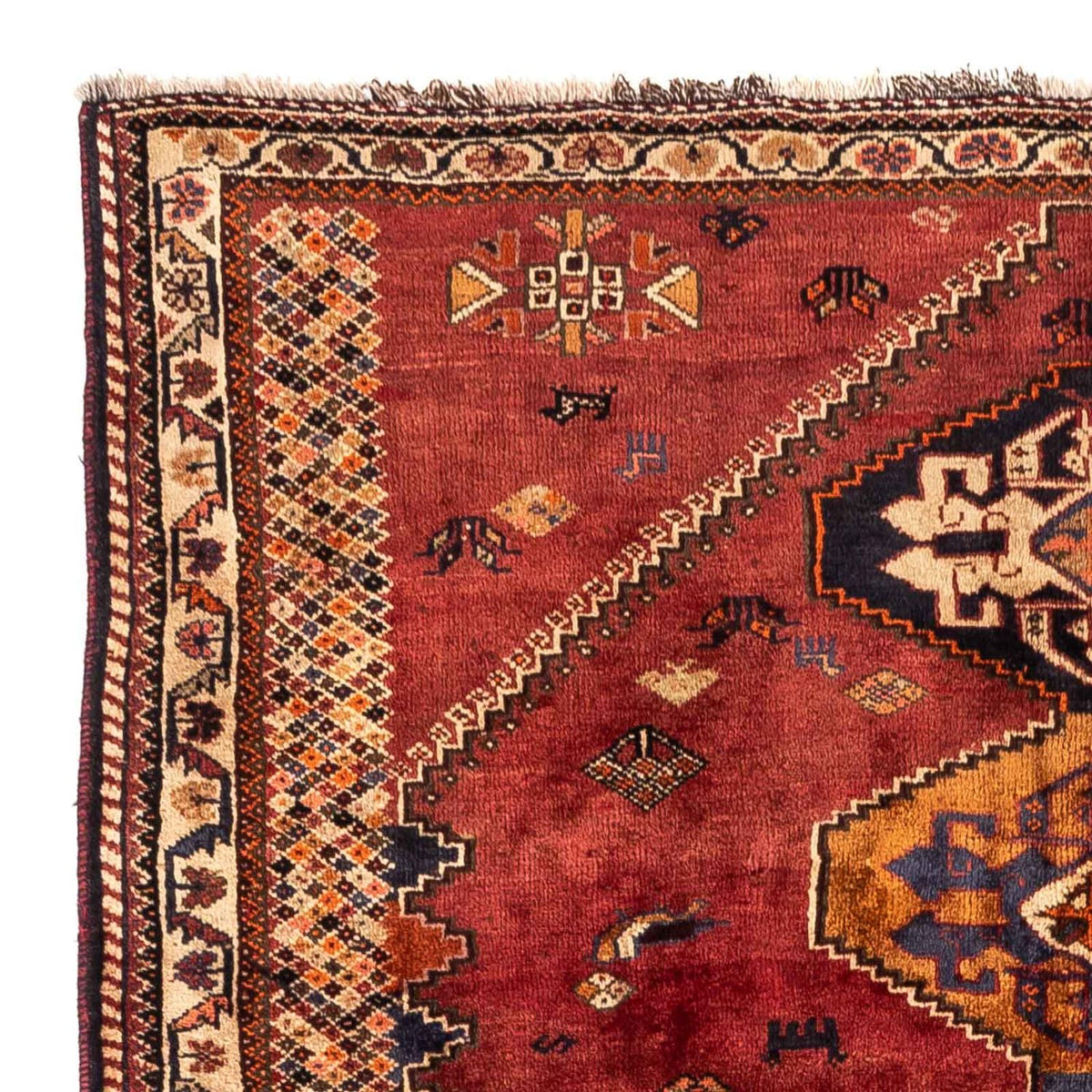 Persisk tæppe - Nomadisk - 238 x 174 cm - mørkerød