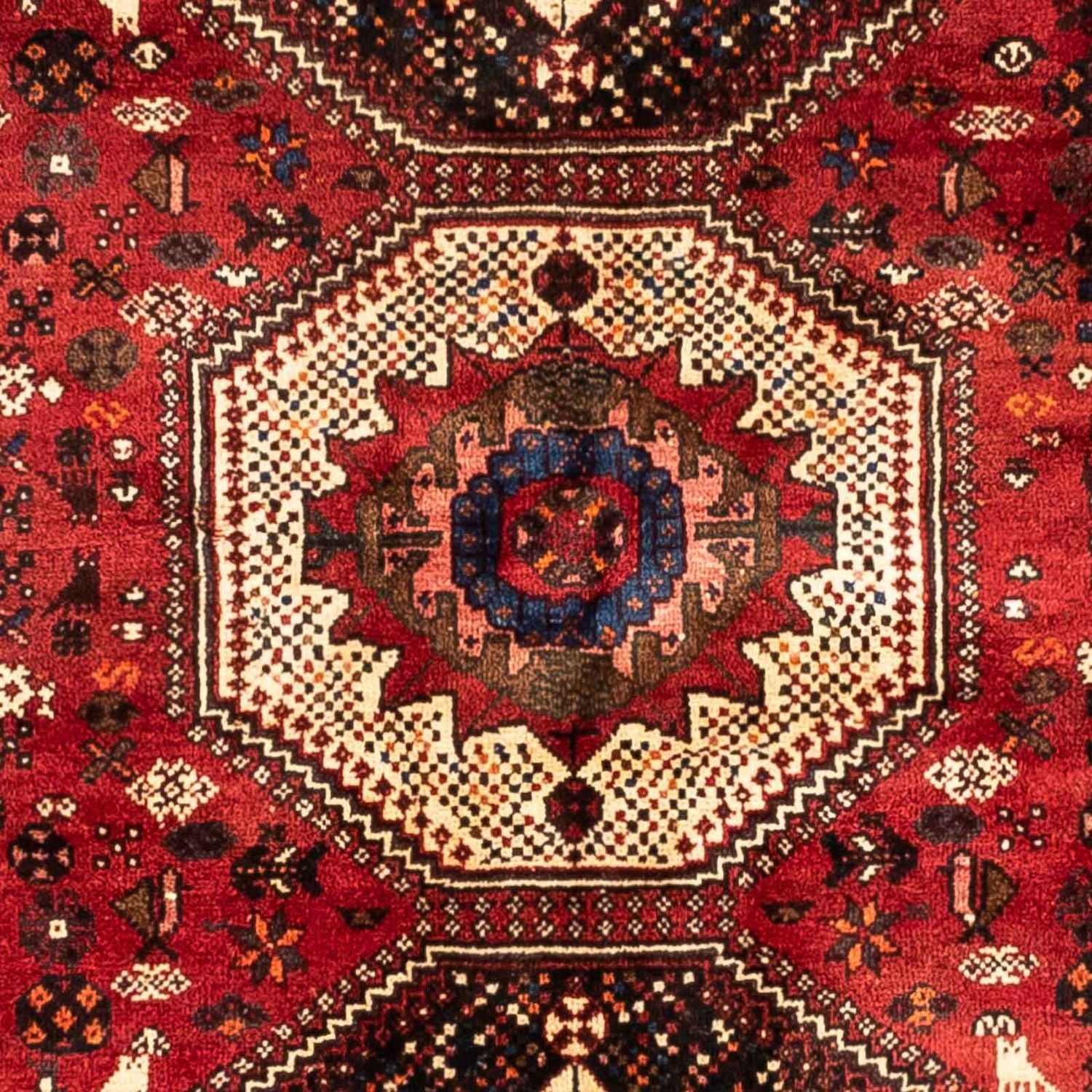 Persisk tæppe - Nomadisk - 244 x 183 cm - mørkerød
