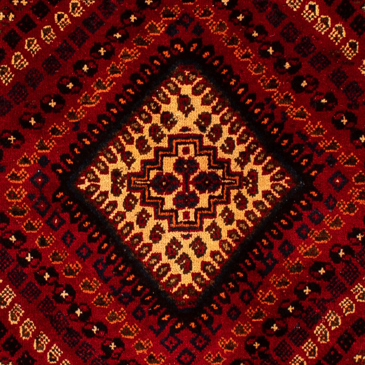 Persisk tæppe - Nomadisk - 277 x 193 cm - mørkerød