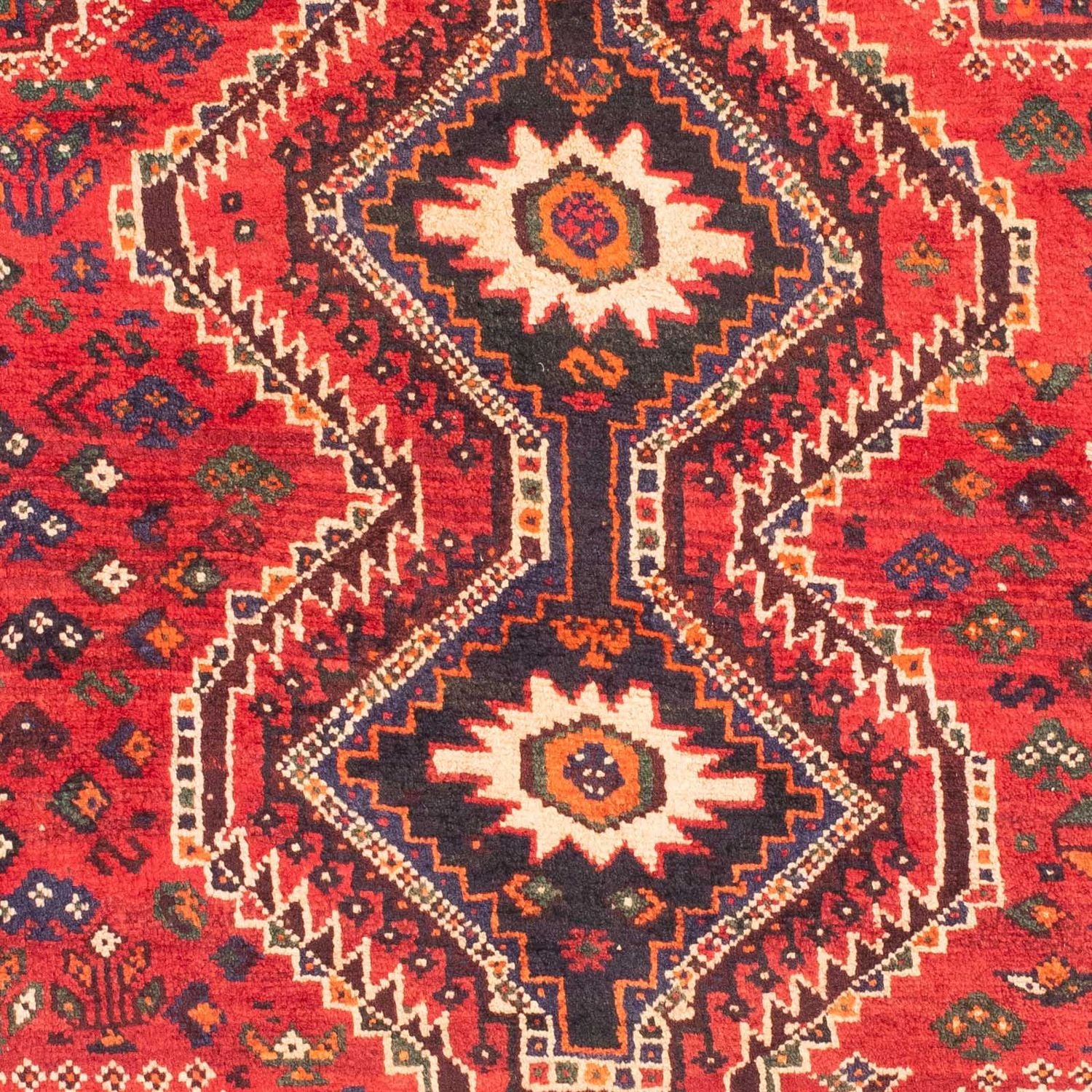 Persisk tæppe - Nomadisk - 150 x 118 cm - mørkerød