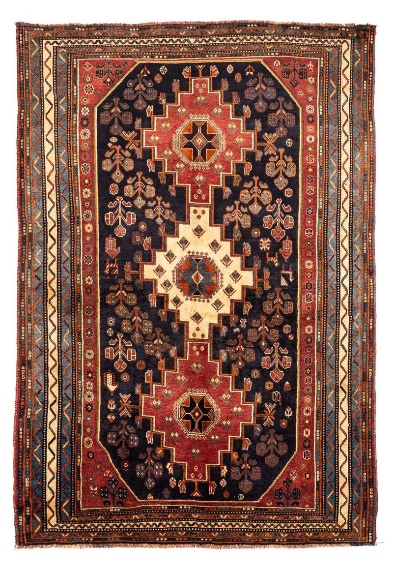 Persisk tæppe - Nomadisk - 246 x 160 cm - mørkeblå