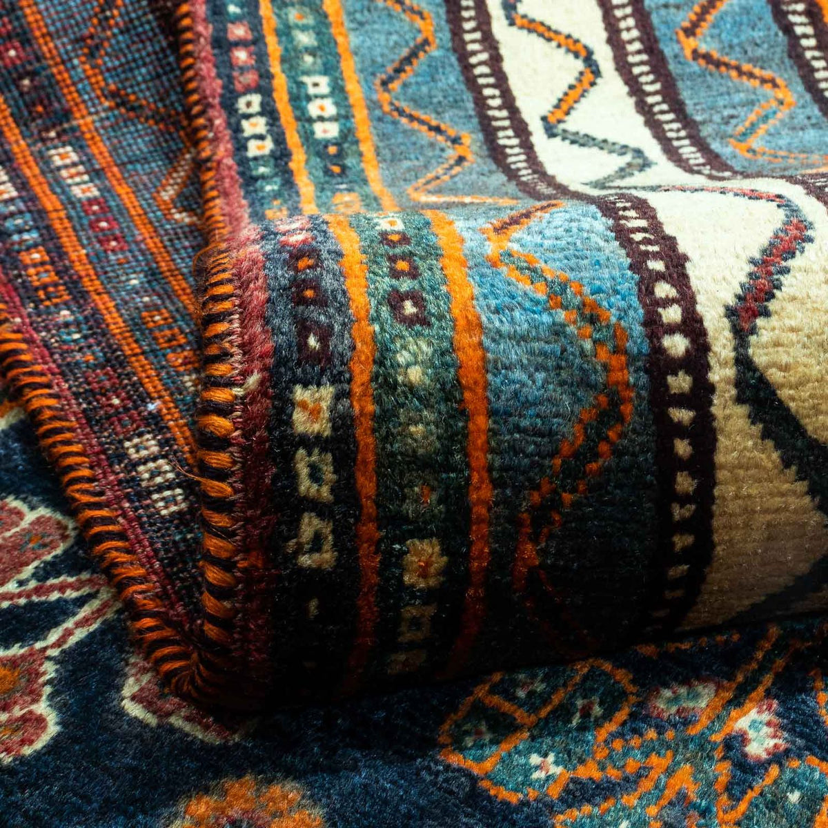 Persisk tæppe - Nomadisk - 246 x 160 cm - mørkeblå