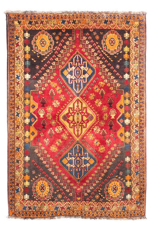 Persisk tæppe - Nomadisk - 175 x 120 cm - mørkerød