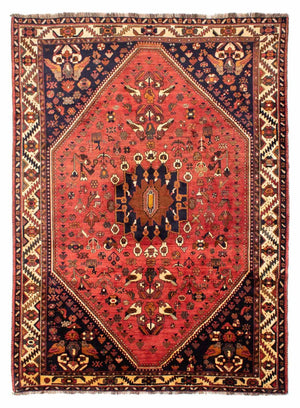 Persisk tæppe - Nomadisk - 305 x 220 cm - lysrød