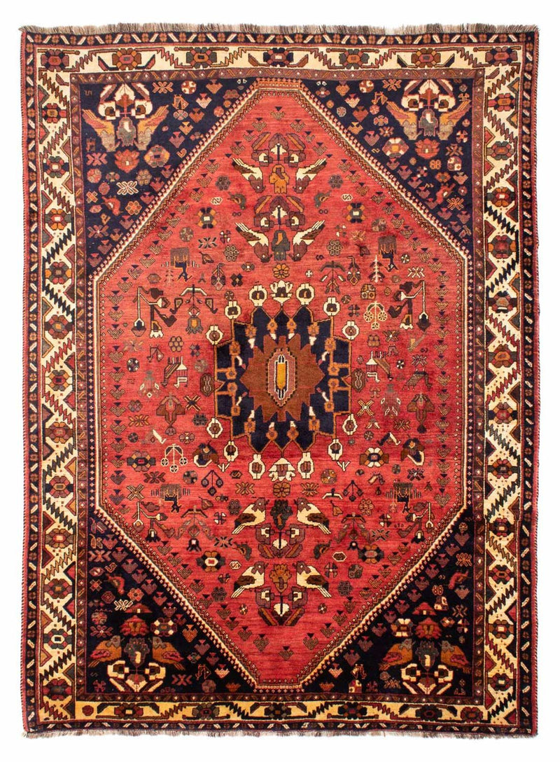 Persisk tæppe - Nomadisk - 305 x 220 cm - lysrød