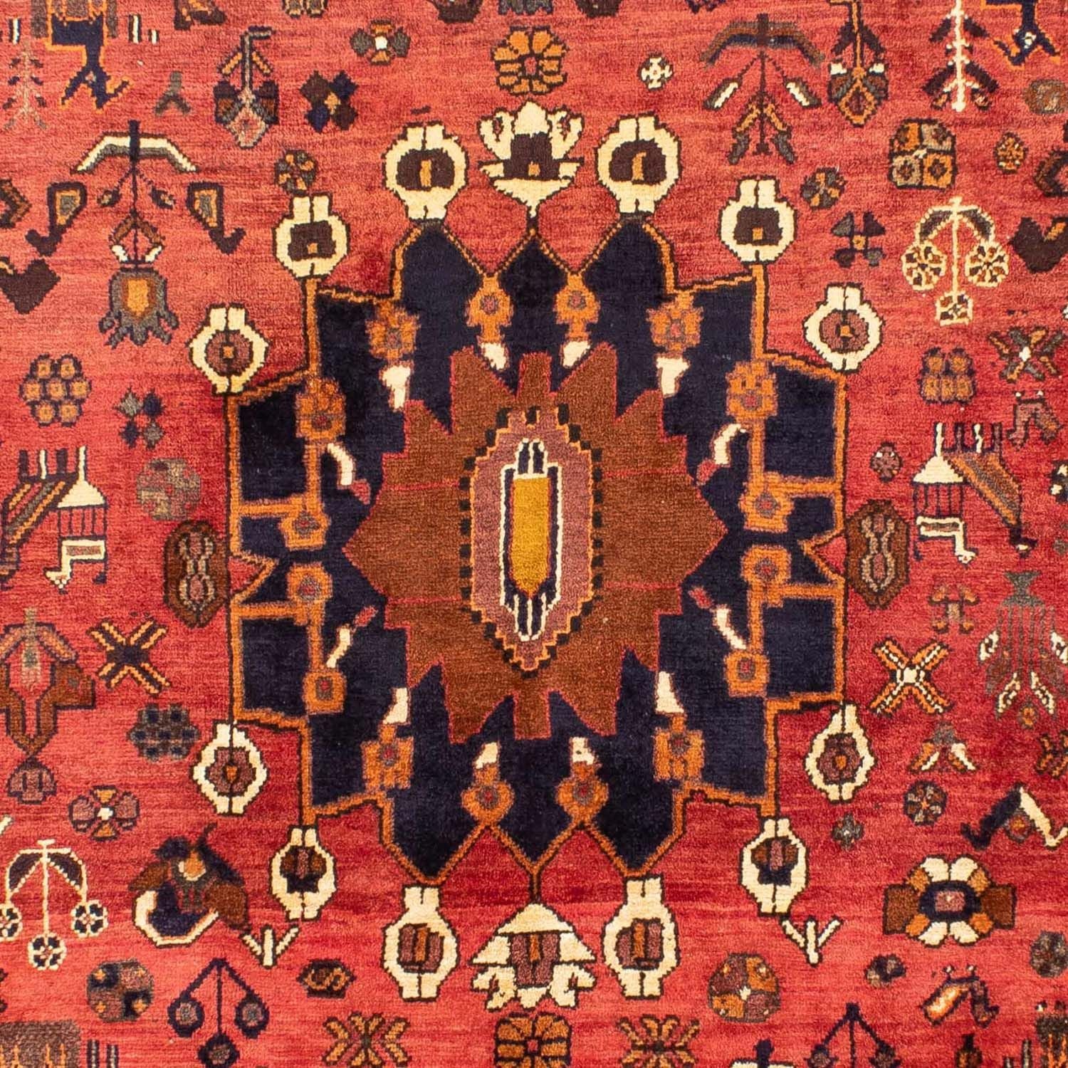Persisk tæppe - Nomadisk - 305 x 220 cm - lysrød