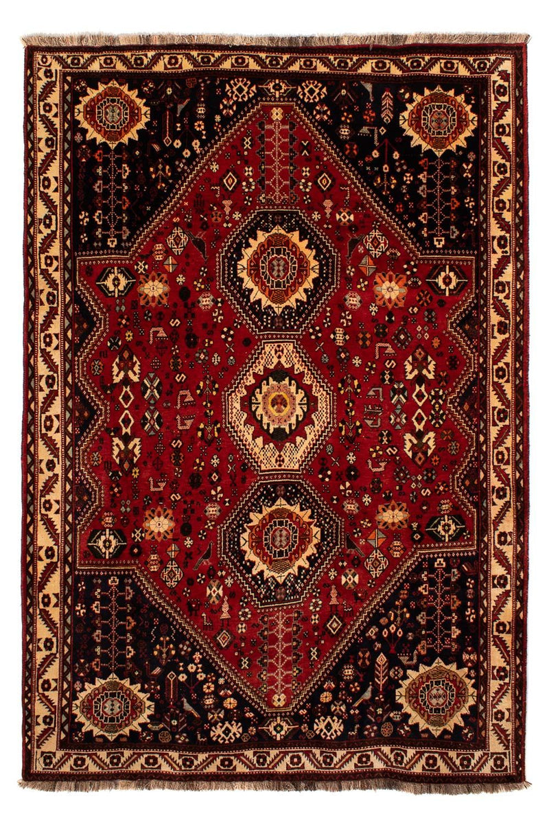 Persisk tæppe - Nomadisk - 295 x 210 cm - mørkerød