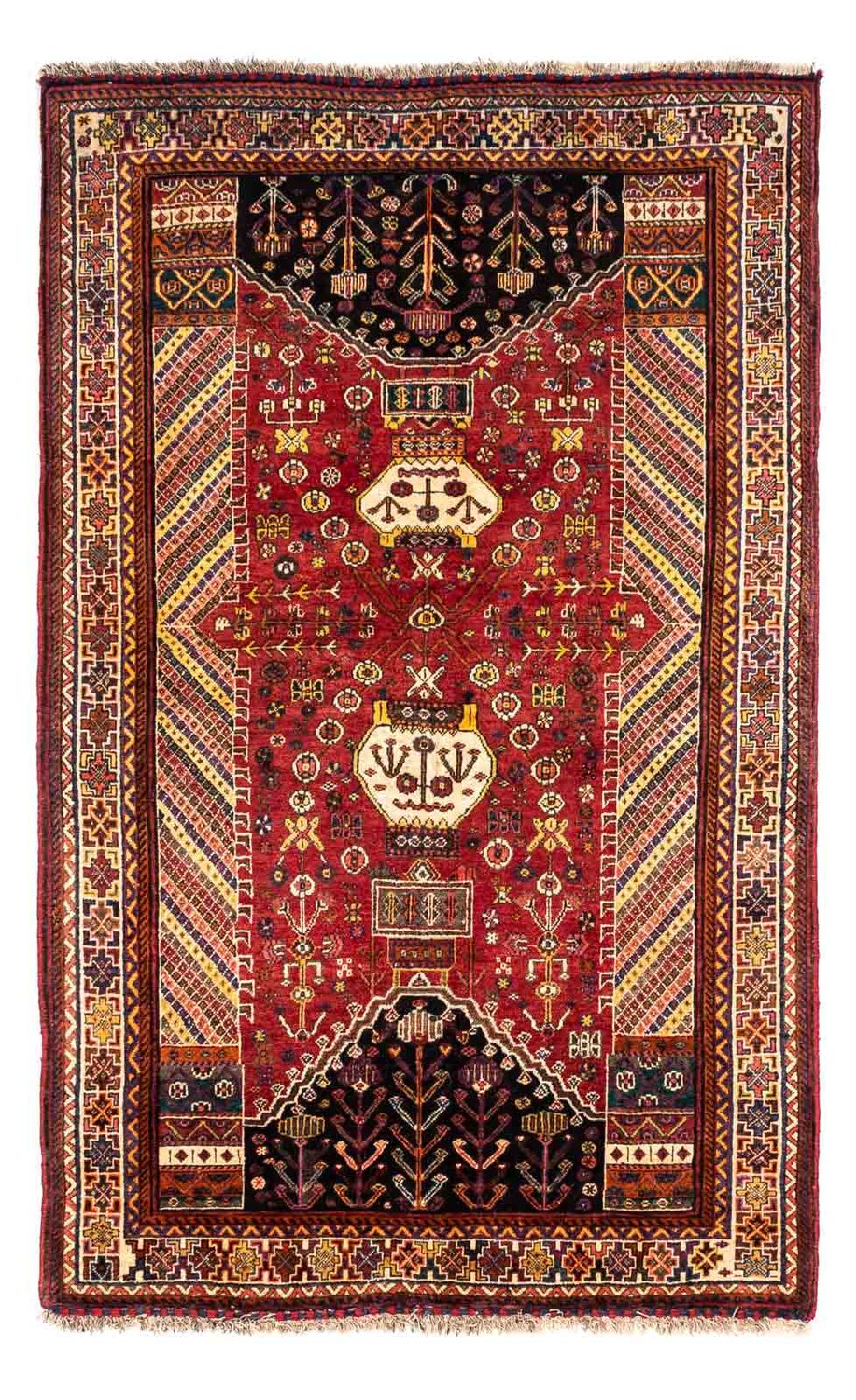 Persisk tæppe - Nomadisk - 250 x 153 cm - mørkerød