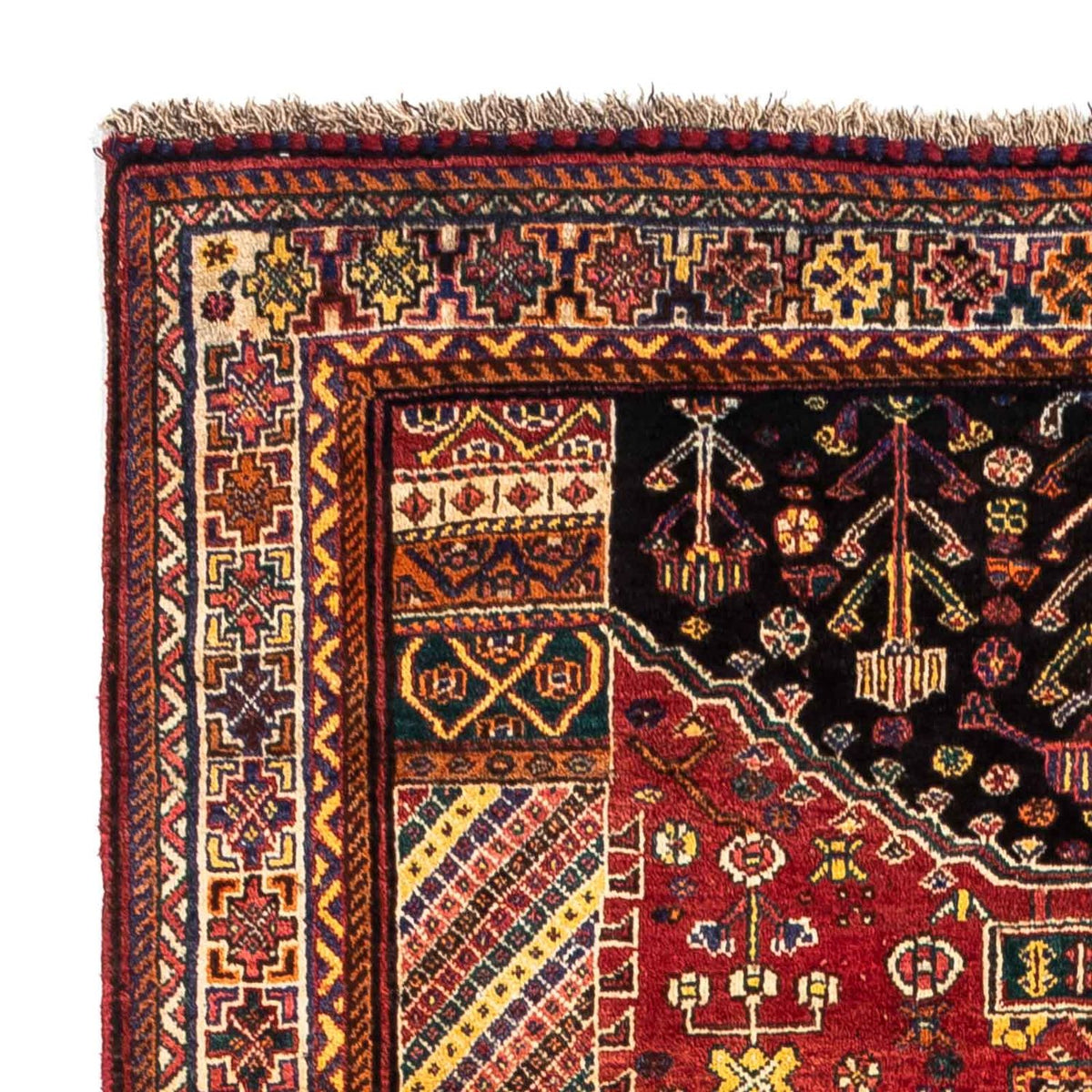 Persisk tæppe - Nomadisk - 250 x 153 cm - mørkerød