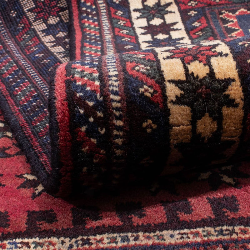 Persisk tæppe - Nomadisk - 295 x 200 cm - mørkerød
