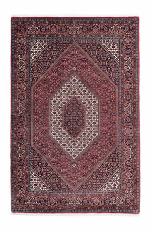 Persisk tæppe - Bijar - 202 x 133 cm - rød