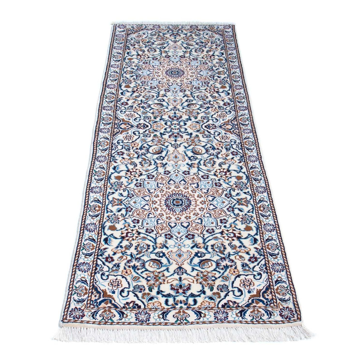 Løber Persisk tæppe - Nain - Royal - 196 x 59 cm - beige