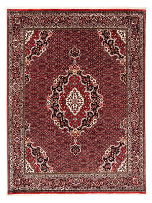 Persisk tæppe - Bijar - 229 x 172 cm - mørkerød