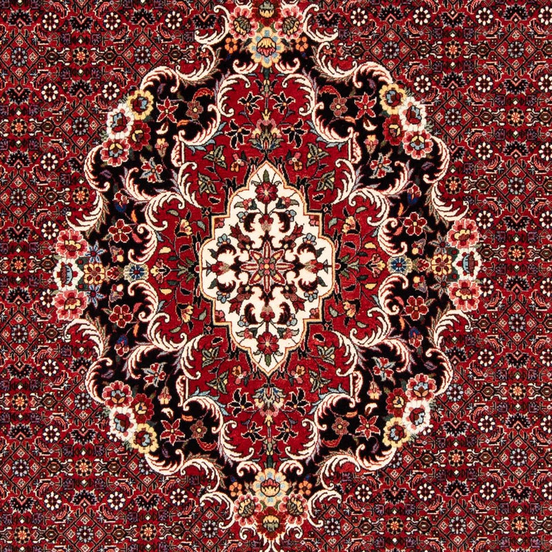 Persisk tæppe - Bijar - 229 x 172 cm - mørkerød