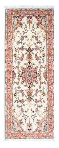 Løber Persisk tæppe - Tabriz - Royal - 215 x 81 cm - beige