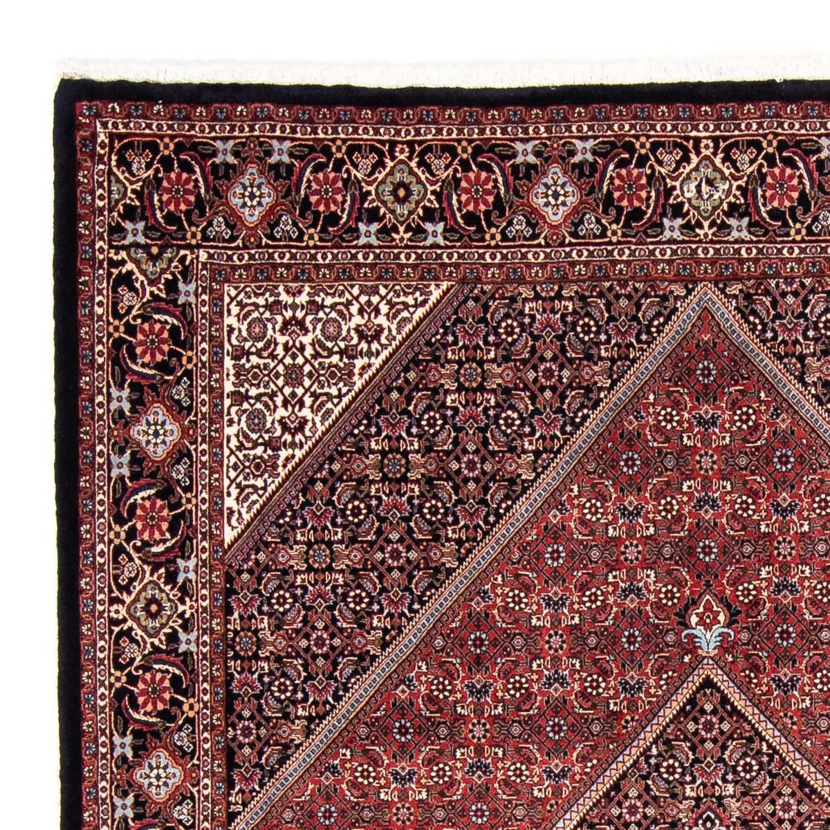 Persisk tæppe - Bijar - 238 x 169 cm - mørkeblå