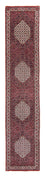 Løber Persisk tæppe - Bijar - 415 x 78 cm - mørkerød