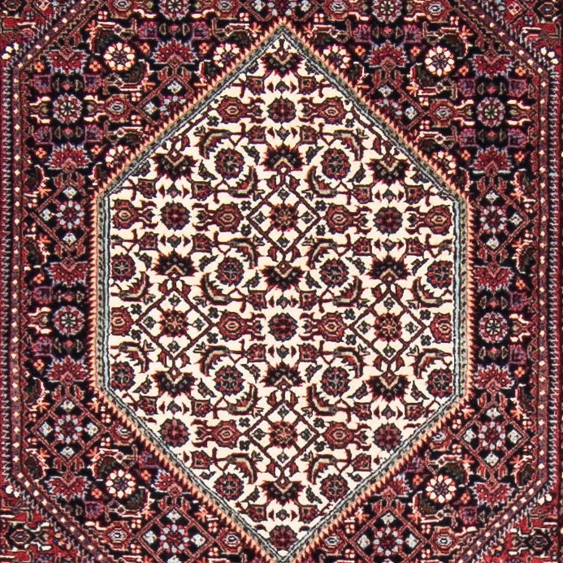 Løber Persisk tæppe - Bijar - 415 x 78 cm - mørkerød