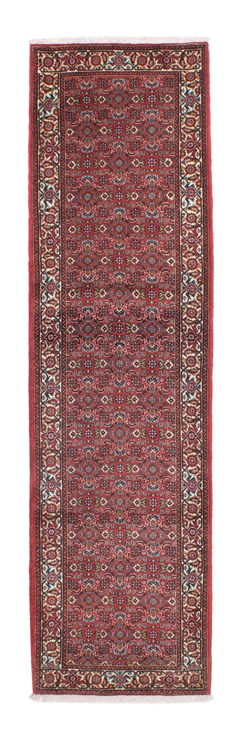 Løber Persisk tæppe - Bijar - 243 x 68 cm - lysrød