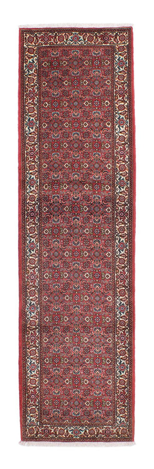 Løber Persisk tæppe - Bijar - 243 x 68 cm - lysrød
