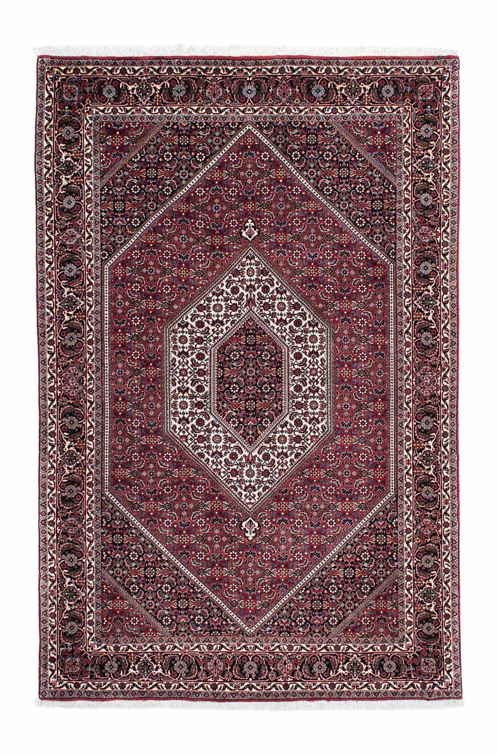 Persisk tæppe - Bijar - 200 x 130 cm - rød