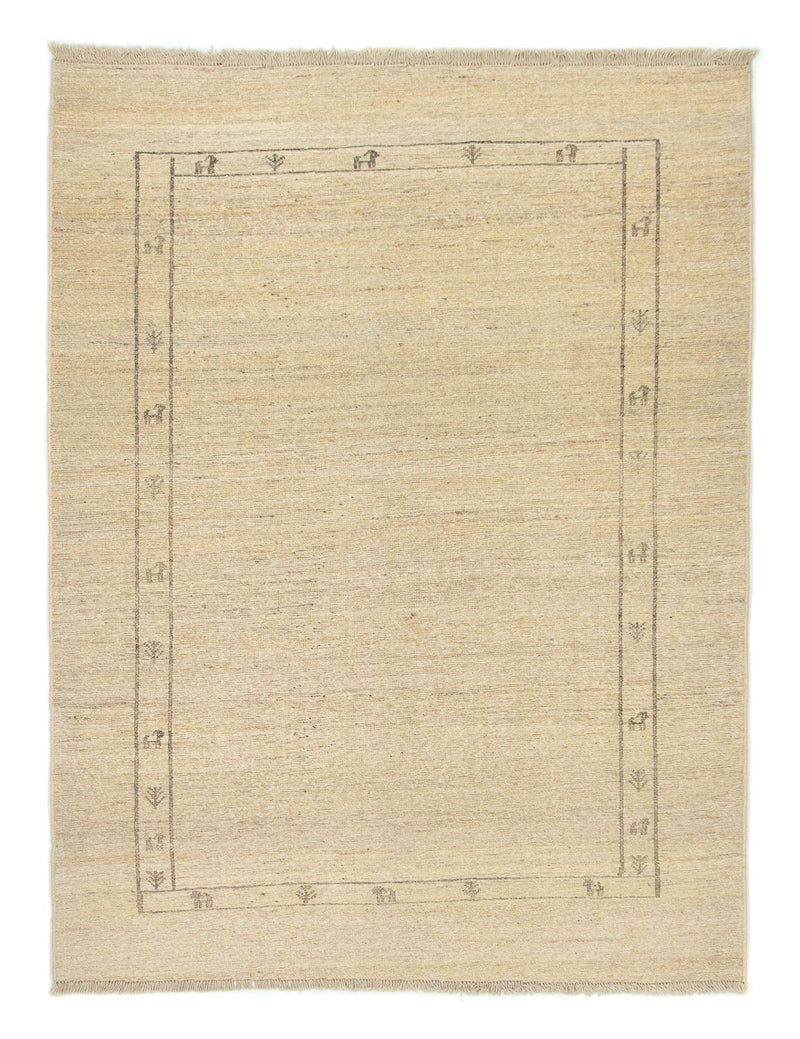 Gabbeh-tæppe - Persisk - 197 x 147 cm - beige