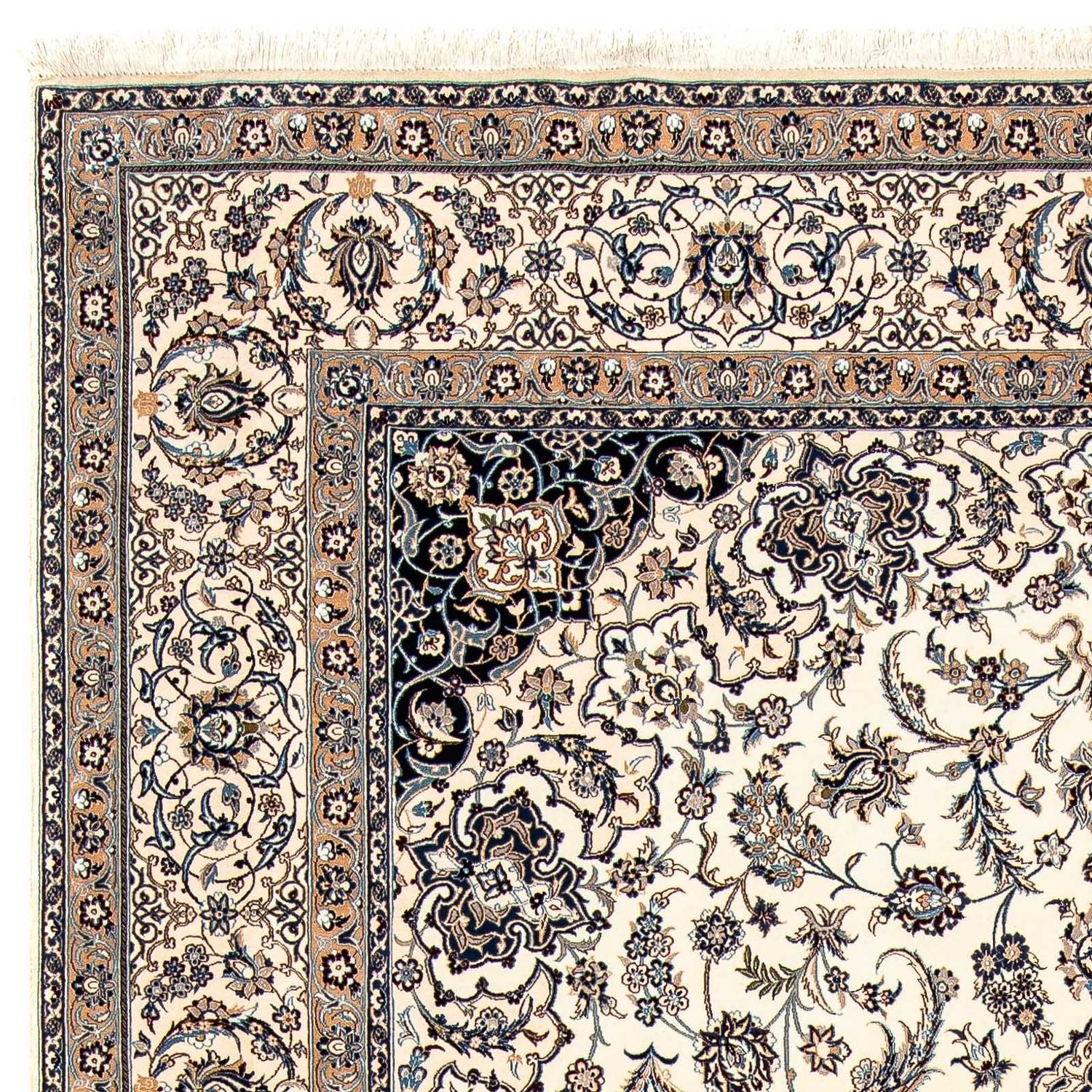 Persisk tæppe - Nain - Premium - 328 x 218 cm - beige