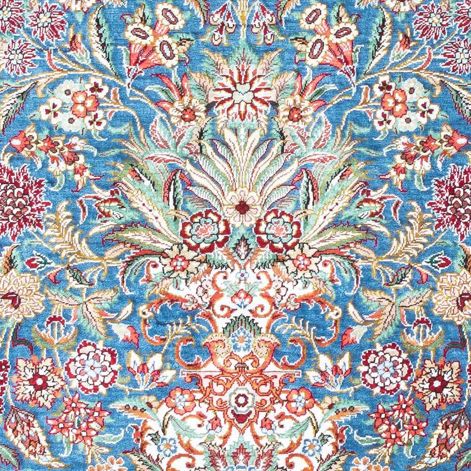 Persisk tæppe - Ghom - 119 x 81 cm - lyseblå