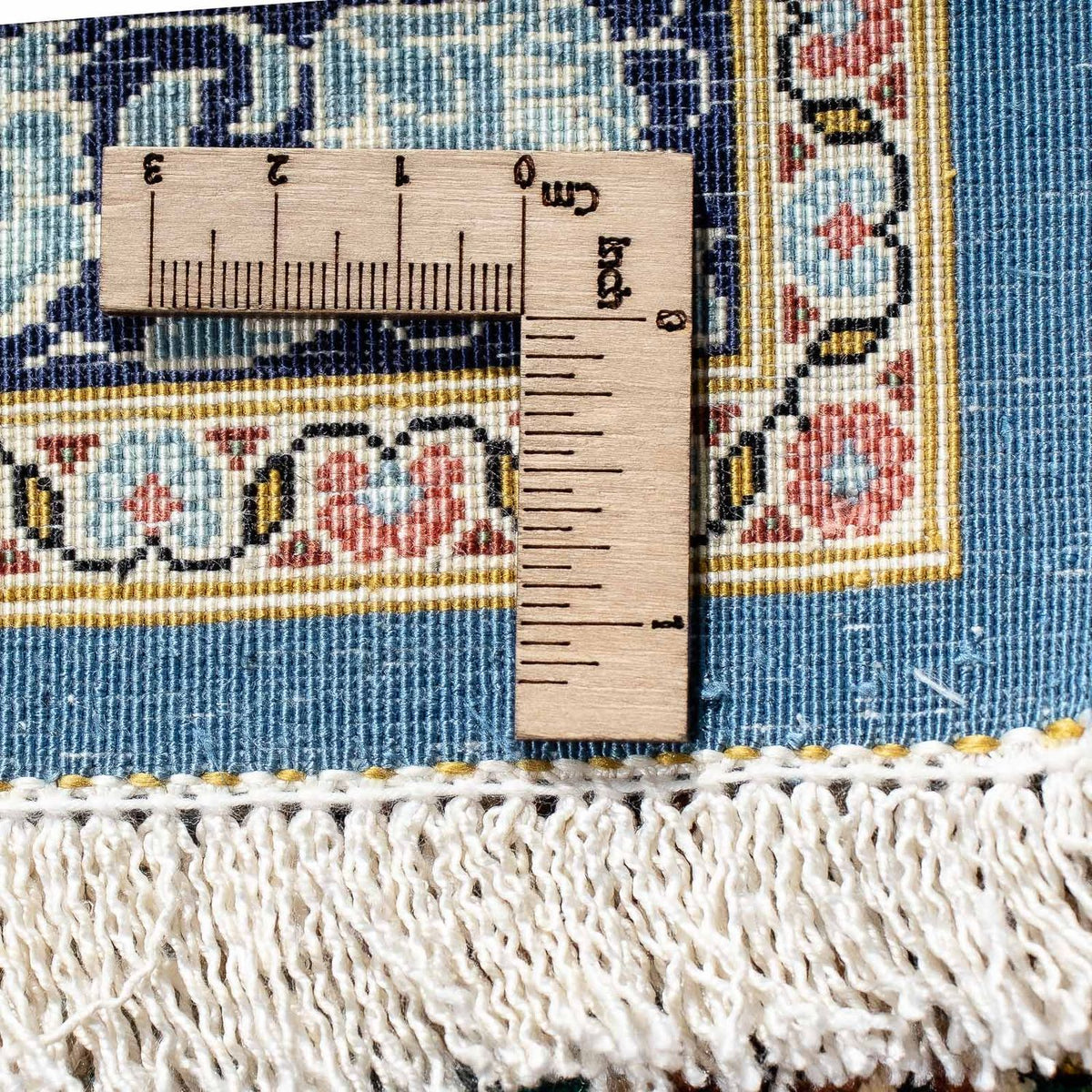 Persisk tæppe - Ghom - 86 x 58 cm - blå