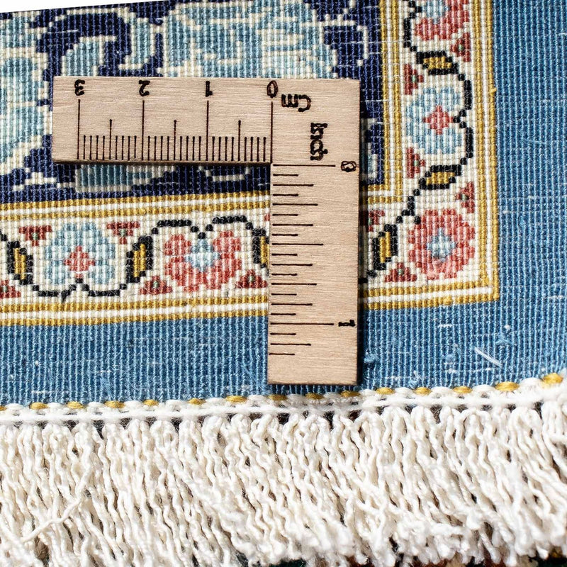 Persisk tæppe - Ghom - 86 x 58 cm - blå