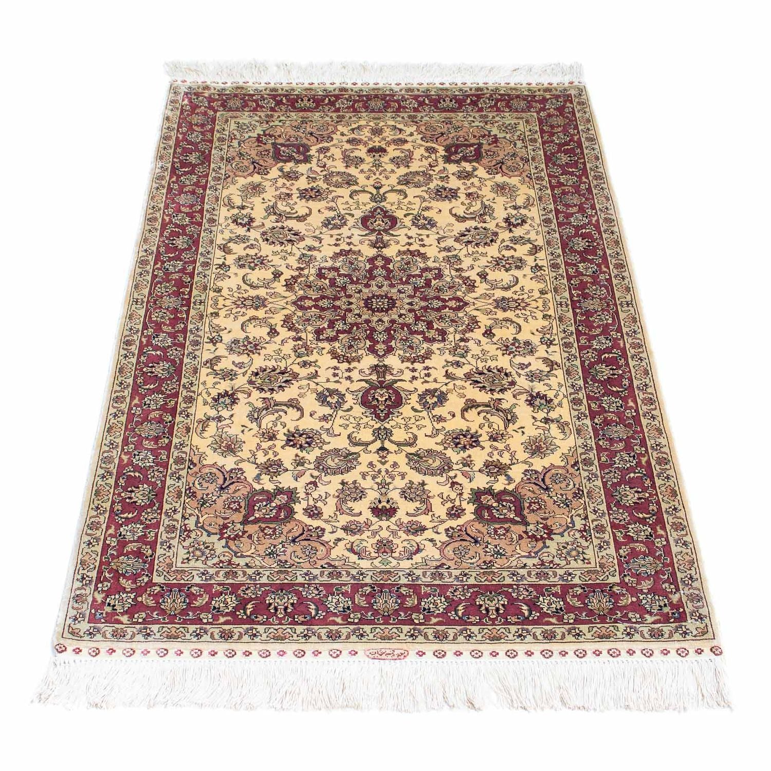 Orientalsk tæppe - Hereke - 122 x 69 cm - mørkerød