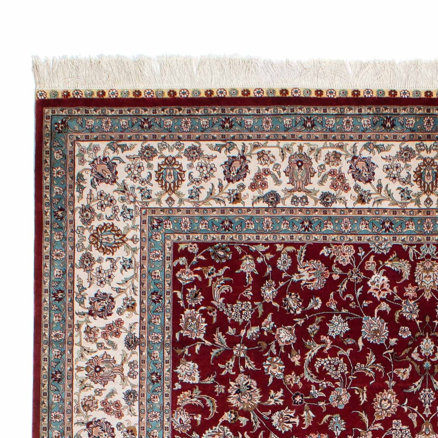 Orientalsk tæppe - Hereke - 246 x 170 cm - mørkerød