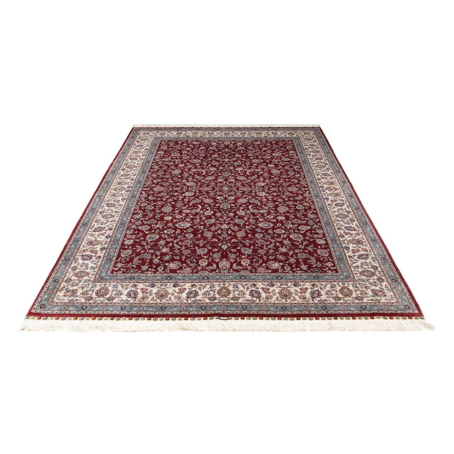 Orientalsk tæppe - Hereke - 246 x 170 cm - mørkerød
