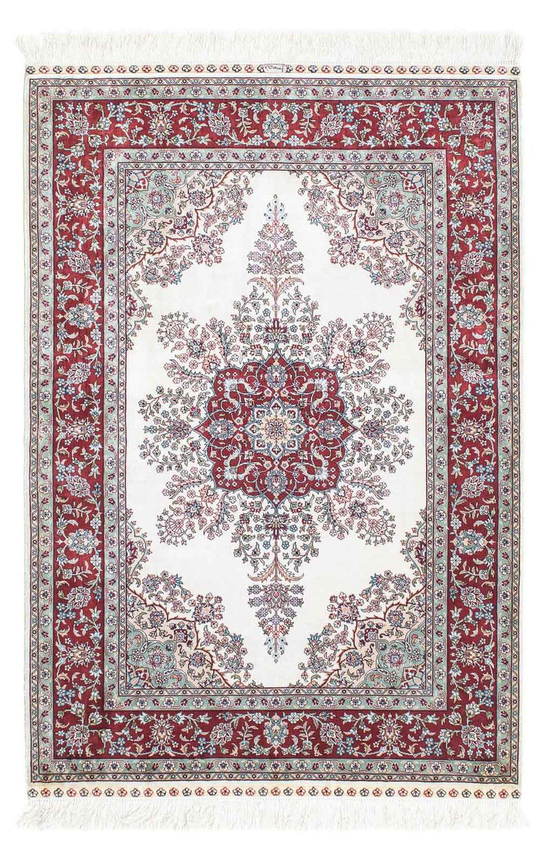 Orientalsk tæppe - Hereke - 137 x 91 cm - mørkerød