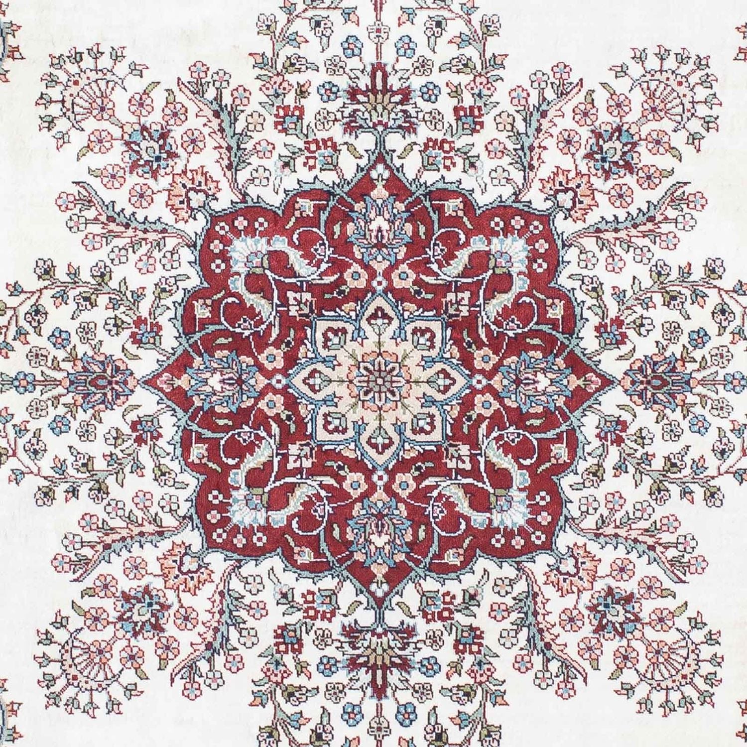 Orientalsk tæppe - Hereke - 137 x 91 cm - mørkerød