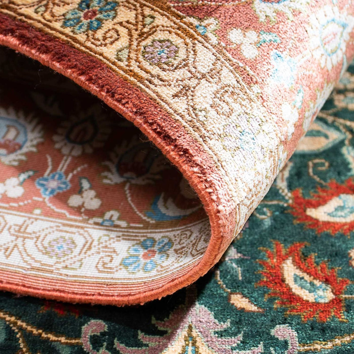 Persisk tæppe - Ghom - 115 x 80 cm - grøn