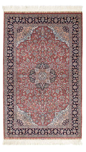 Orientalsk tæppe - Hereke - 152 x 91 cm - mørkerød