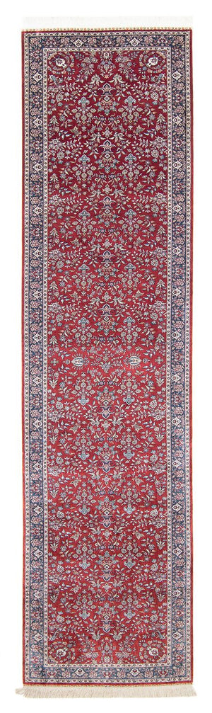 Løber Orientalsk tæppe - Hereke - 369 x 78 cm - mørkerød