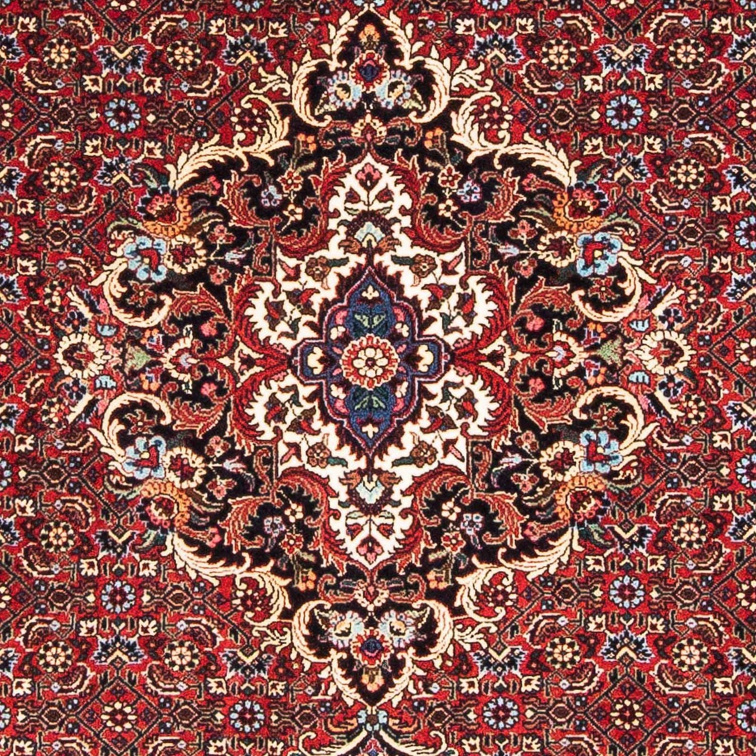 Persisk tæppe - Bijar - 165 x 110 cm - mørkerød