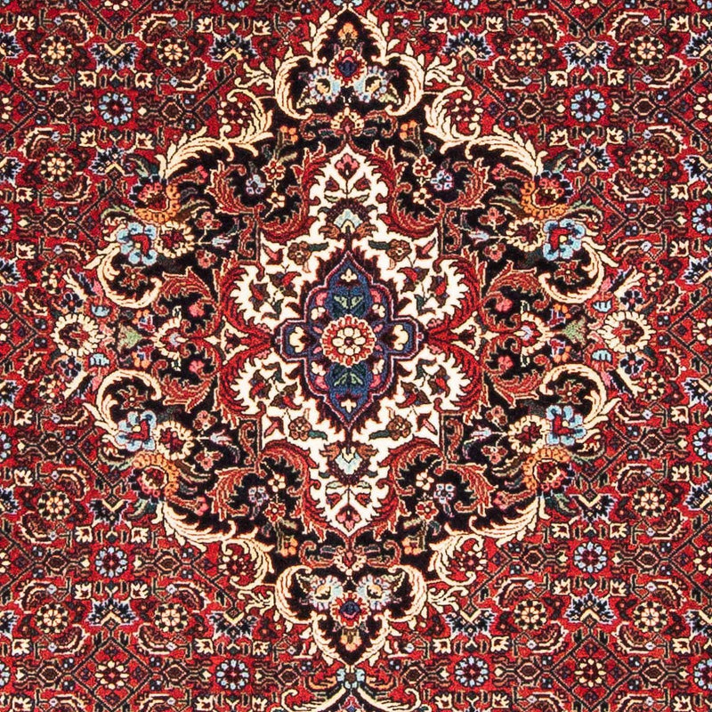 Persisk tæppe - Bijar - 165 x 110 cm - mørkerød