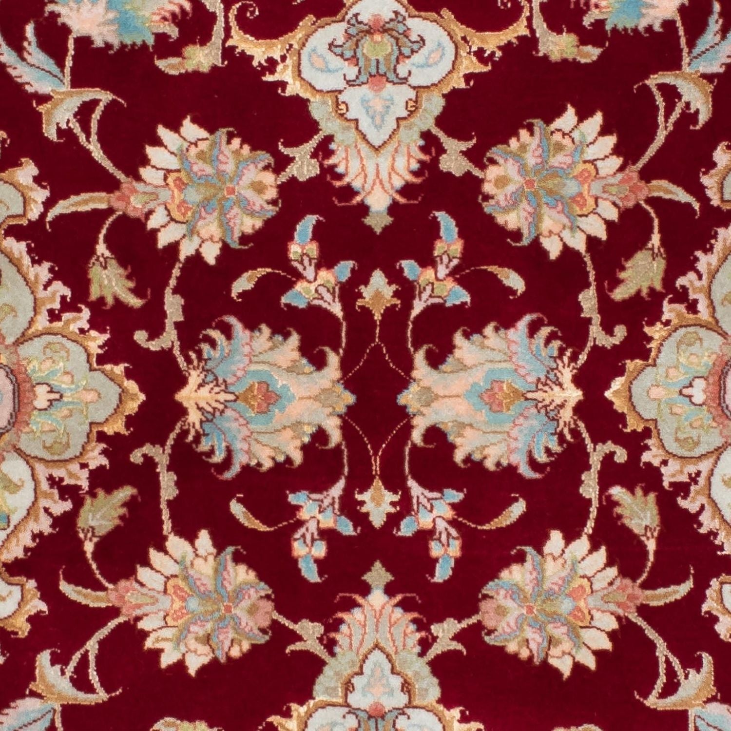 Løber Persisk tæppe - Tabriz - 206 x 78 cm - mørkerød